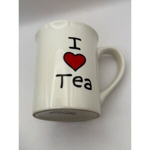 Our Name is Mud Lorrie Veasey I Love Tea Ceramic Mug Cream Yellow Interior